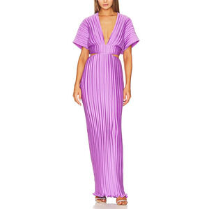 Aiifos 'Esther' Purple Plunge Neck Dress Size 0
